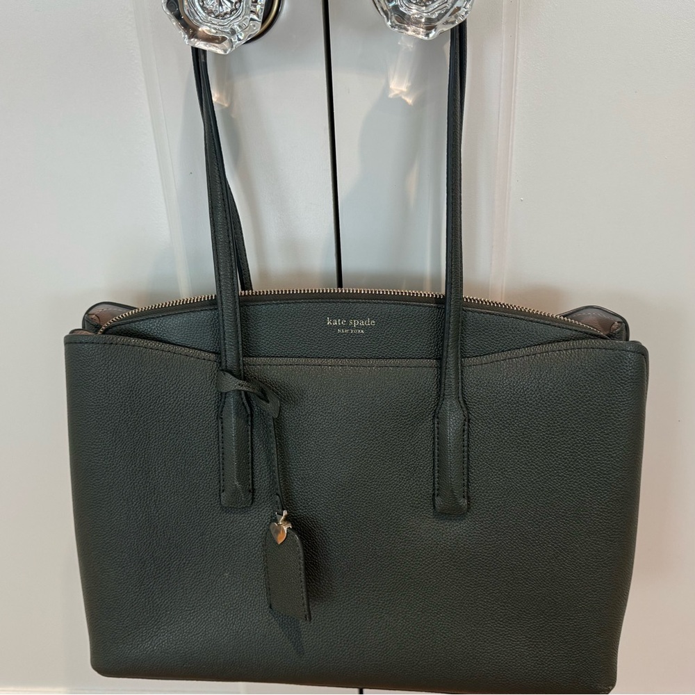 NWOT Kate Spade Dark Green Leather Tote - New Without Tags